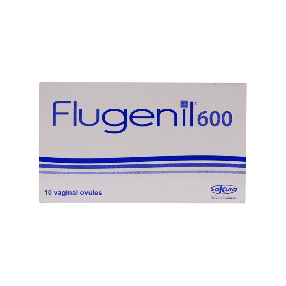 Flugenil 600 Vaginal Ovules 10's | Vaginal Care Suppositories for Feminine Hygiene & Yeast Infection Relief