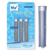 Blu Nmc Refill Cartridges Value Pack 3's for Shower Water - Filters Heavy Metals, Chlorine, Micro-organisms & Organic Pollutants (UAE_BS_63278)
