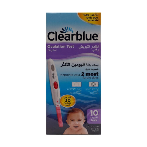 Clearblue Ovulation Test Digital | Accurate Fertility & Ovulation Predictor Kit - 10's