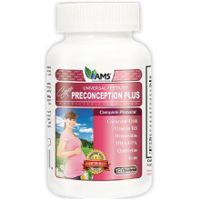 AMS Preconception Plus Capsules, Multivitamin for Women's Reproductive Health, Pack of 180's