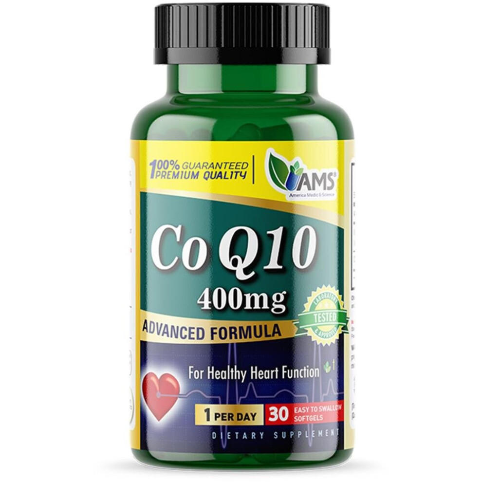 AMS CoQ10 400 mg Softgels 30's | Heart Energy Antioxidant Supplement