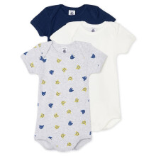 Petit Bateau Underwear 3 BODIES US MC Variant 1 Male 030 - 18m