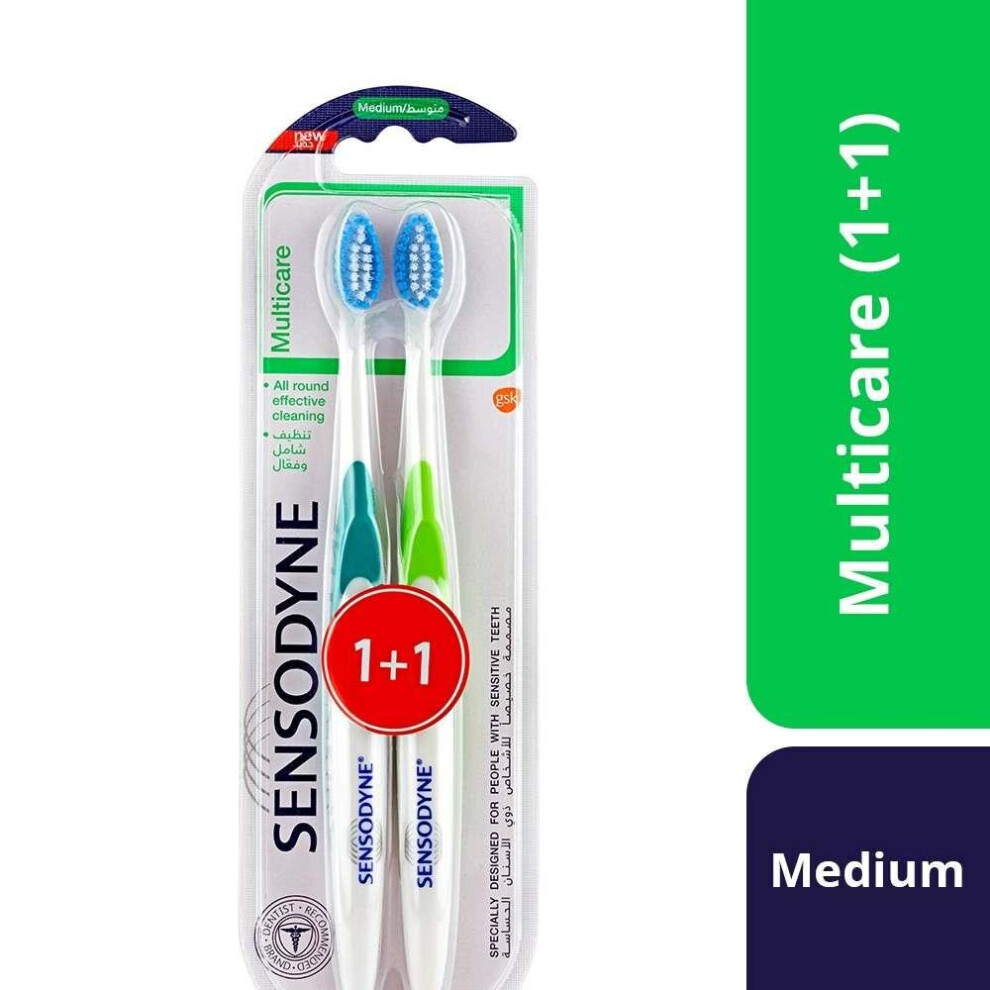 Sensodyne Multi Care Medium 1+1 Toothbrush