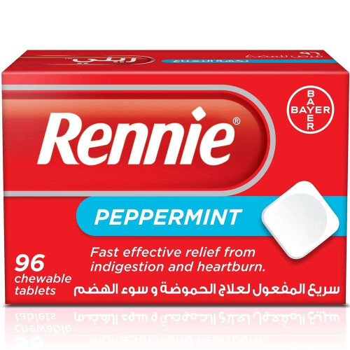 Rennie Peppermint Chewable Tablets 96'S