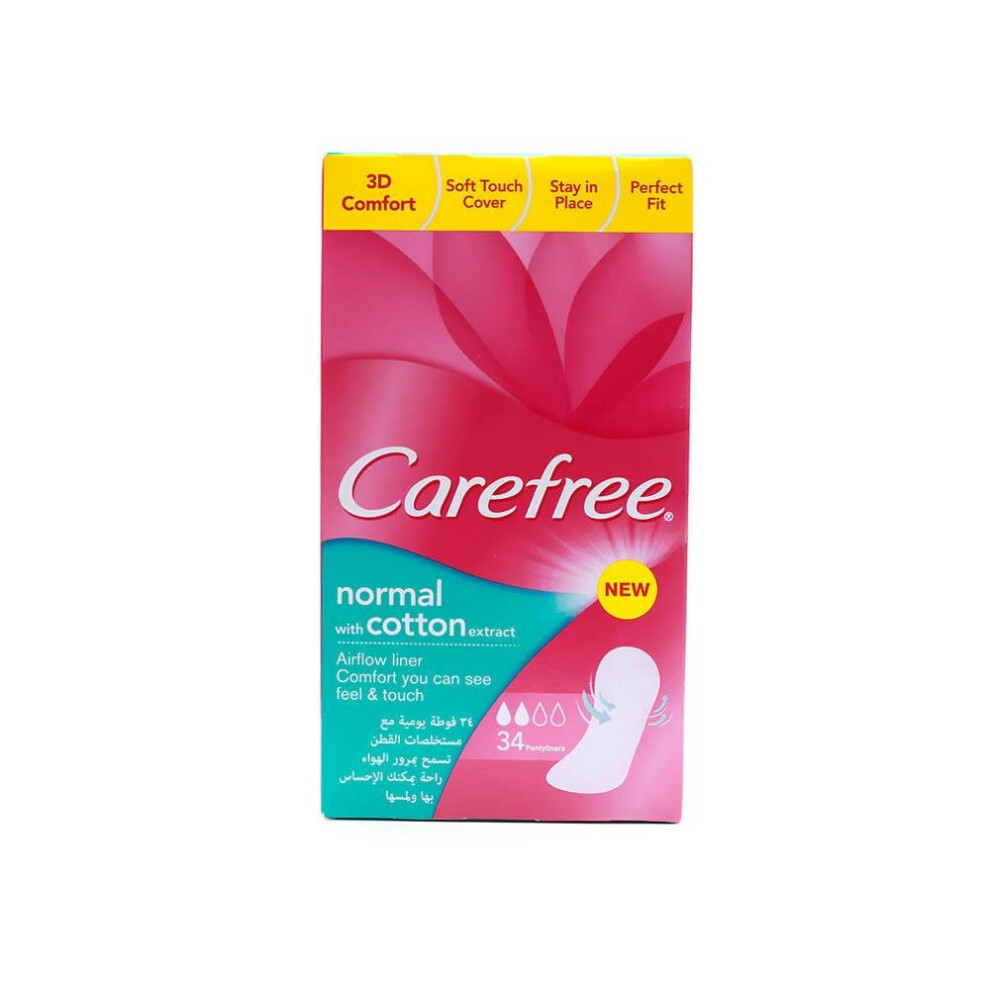 Carefree Panty Liners Cotton Feel Fresh Scented Pack Of 34's
