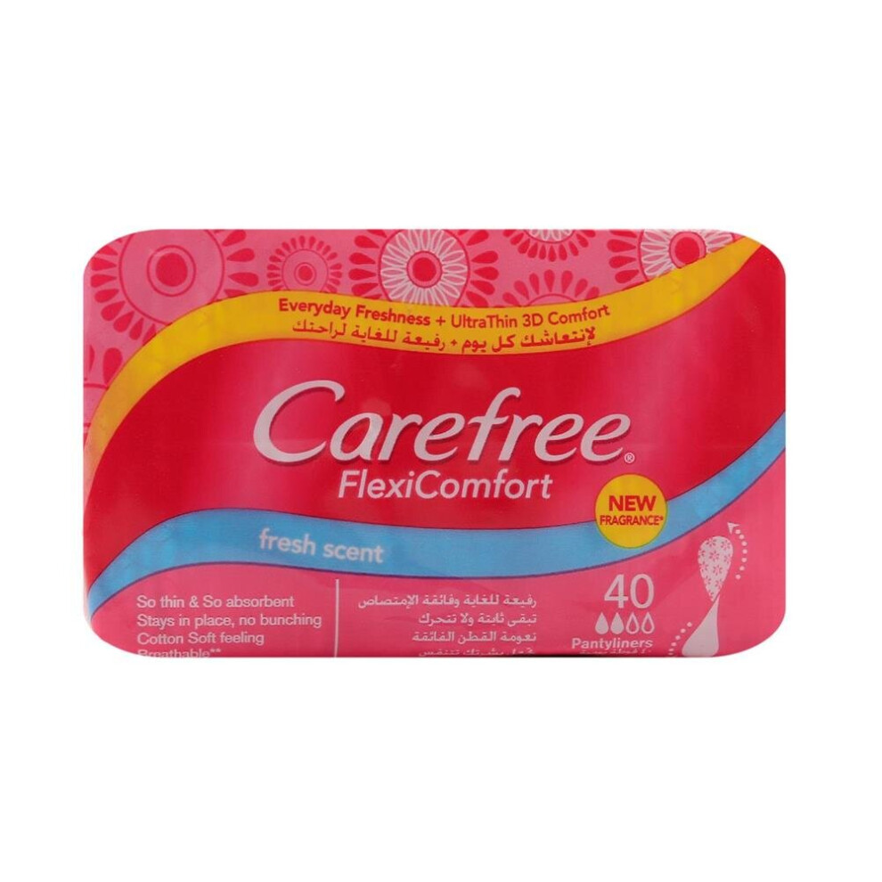 Carefree Panty Liners Flexi Comfort Fresh Pack Of 40's