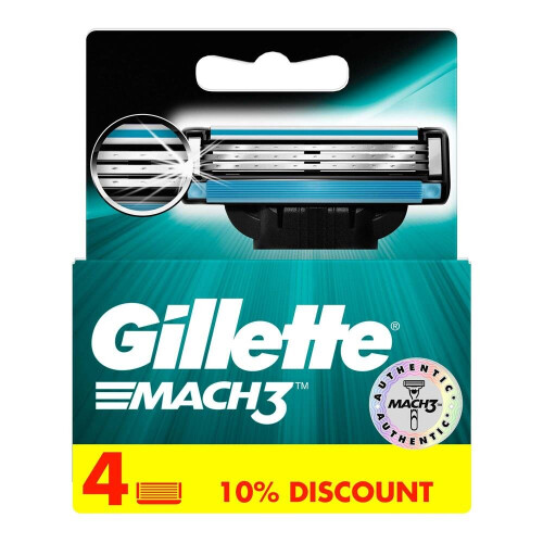 Gillette Gillette Mach3 Razor Blade Refills 4's