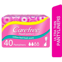 Carefree Panty Liners Flexi Comfort Cotton Pack Of 40's