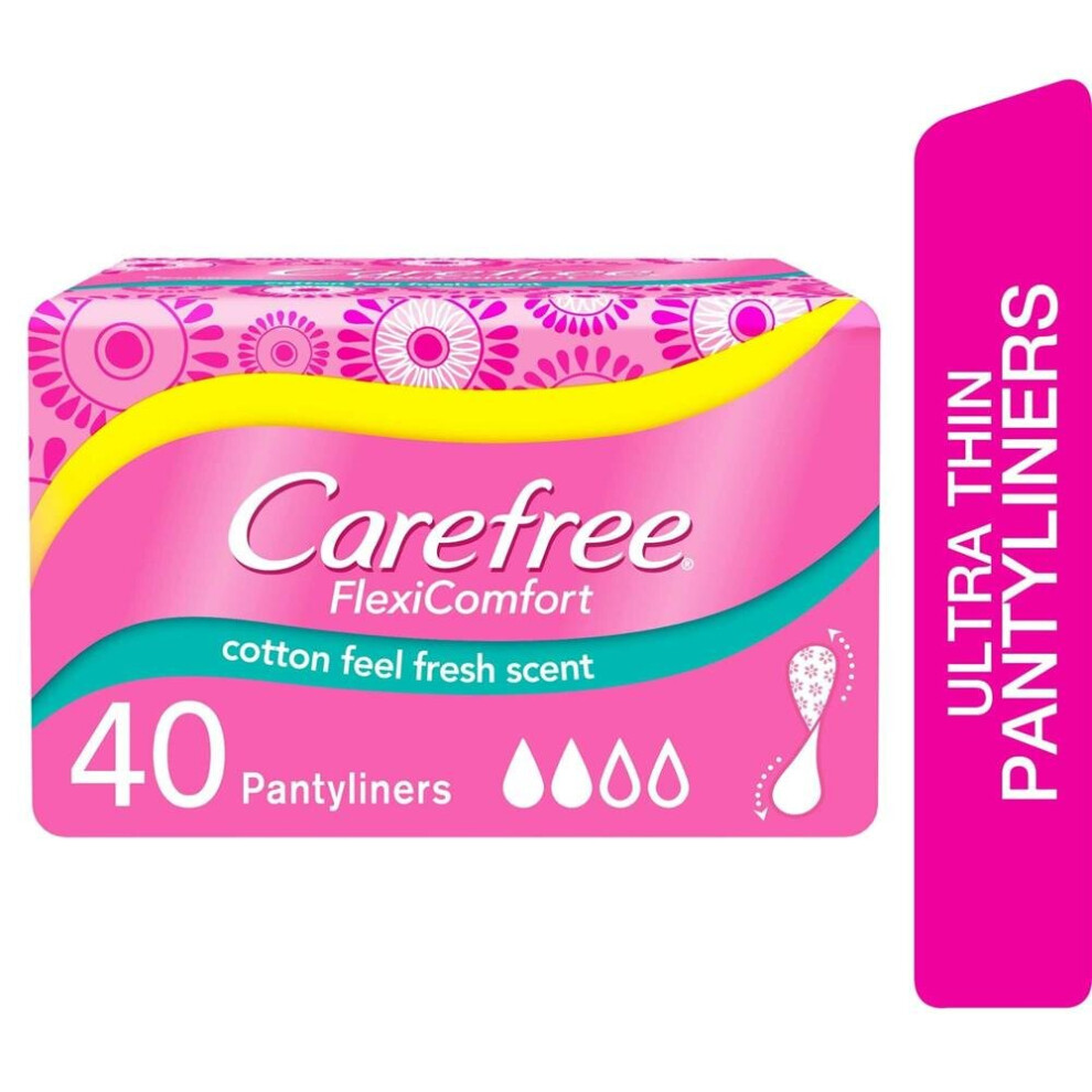 Carefree Panty Liners Flexi Comfort Cotton Pack Of 40's