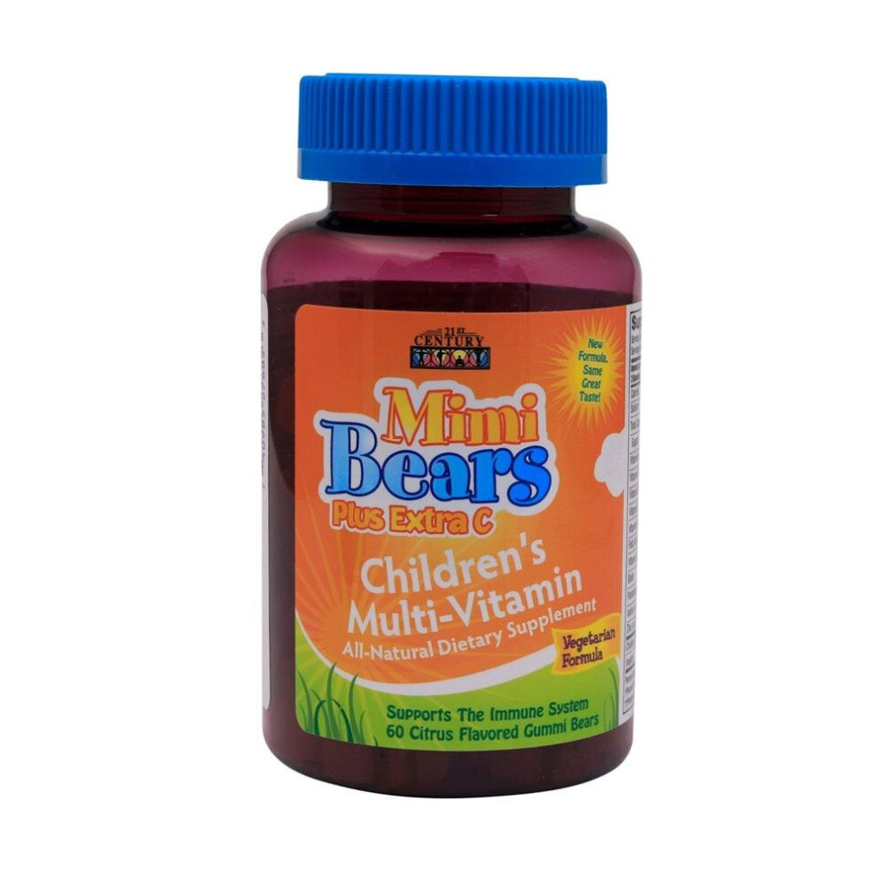 21st Century Kids Multi Vitamins Gummies Plus Extra C Fruit Flavors Gummies 60's
