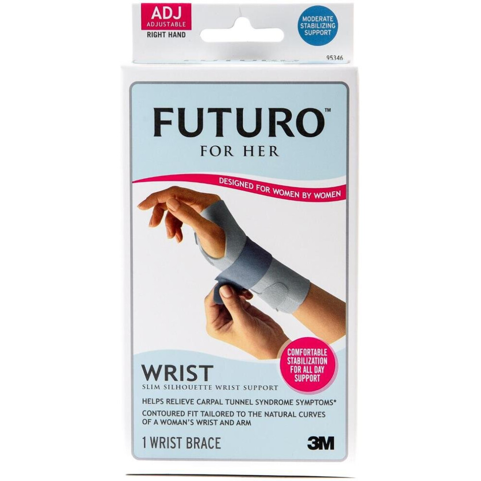 3M Future Slim Silhouette Wrist Support For Right Hand Adjustable