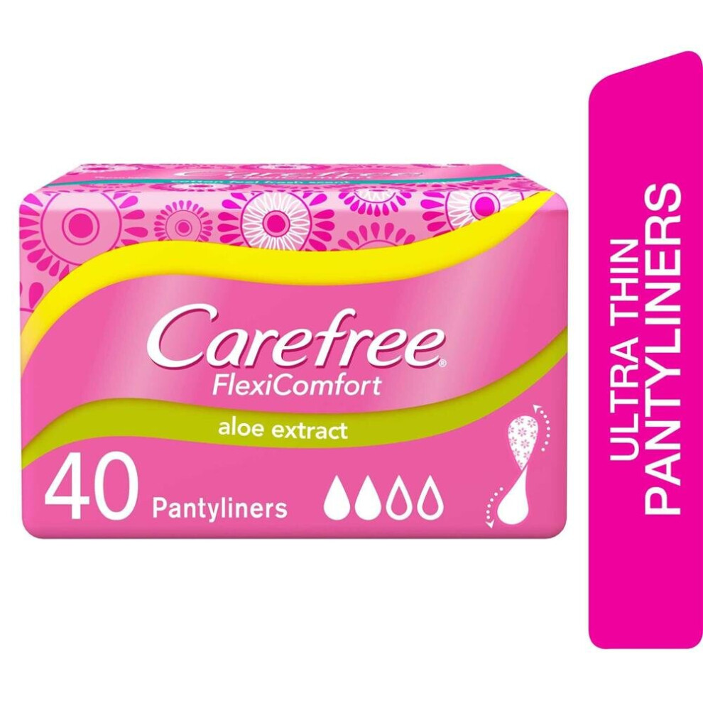 Carefree Panty Liners Flexi Comfort Aloe Pack Of 40's