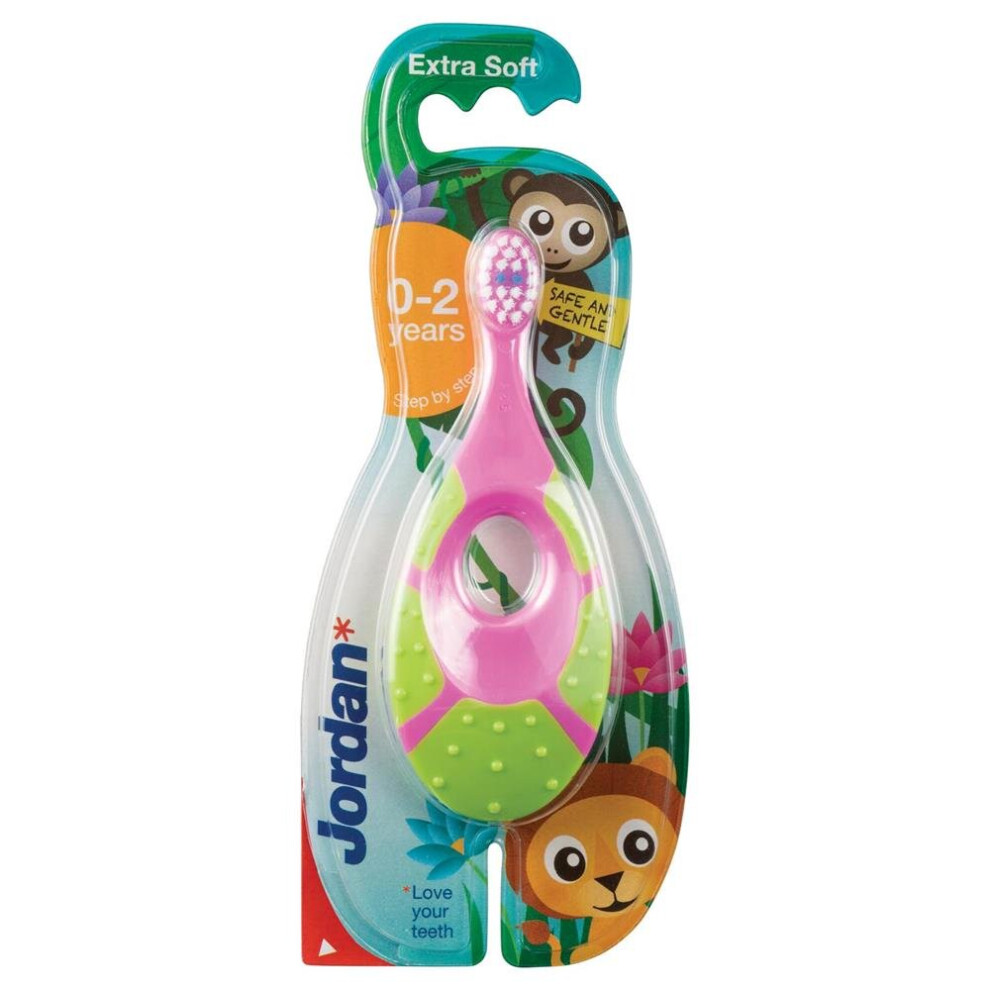 Jordan Step 0-2 Years Toothbrush | Soft Bristles, Baby & Toddler Oral Care, Ergonomic Handle, Safe & Gentle for First Teeth