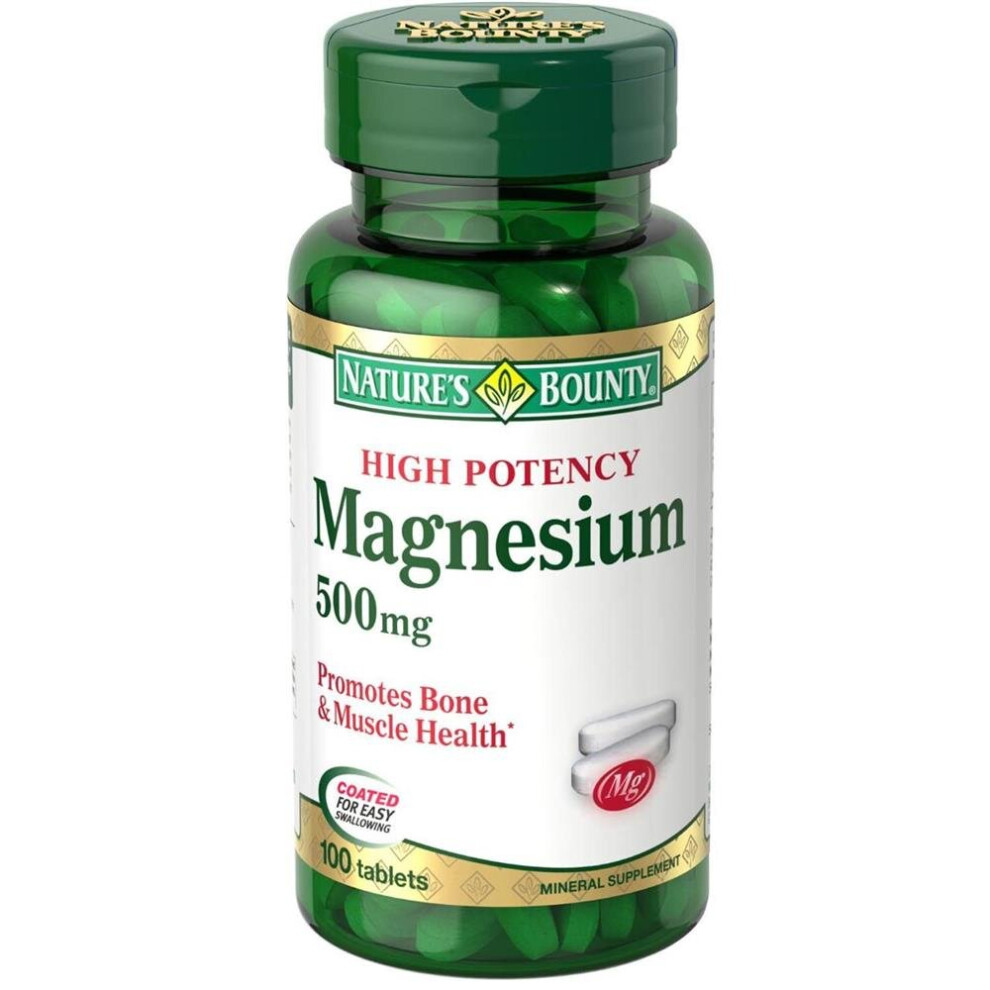 Nature's Bounty Magnesium Oxide 500mg Tablets 100's