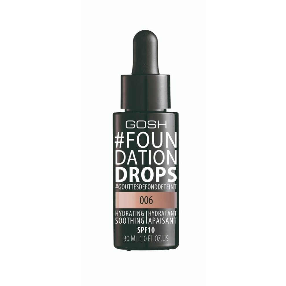 Light Gosh Foundation Drops Tawny 30Ml | Buildable Liquid Foundation Medium Skin Tone Natural Coverage