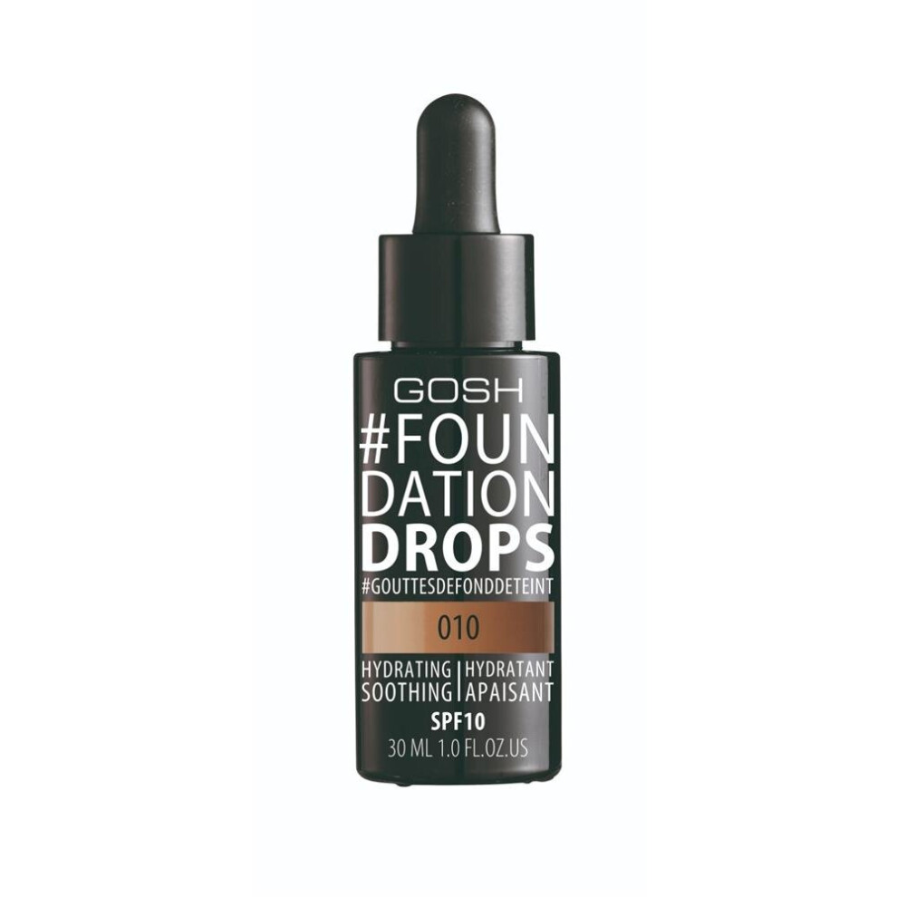 Light Gosh Foundation Drops Tan 30Ml | Full Coverage Liquid Foundation For Tan Skin Long Lasting Makeup