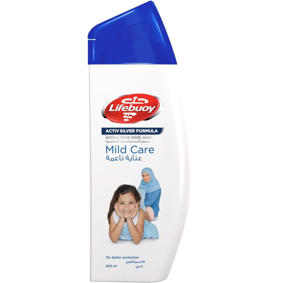 Cream Lifebuoy Bodywash Mild Care | Gentle Antibacterial Shower Gel For Soft & Healthy Skin - 300Ml