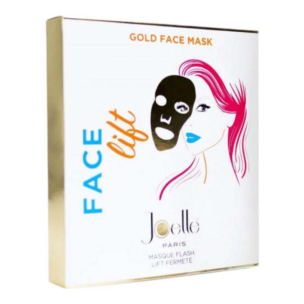 Gold Joelle Paris 24K Mask | Hydrating & Radiance Boosting Sheet Mask For Glowing Skin - 5'S