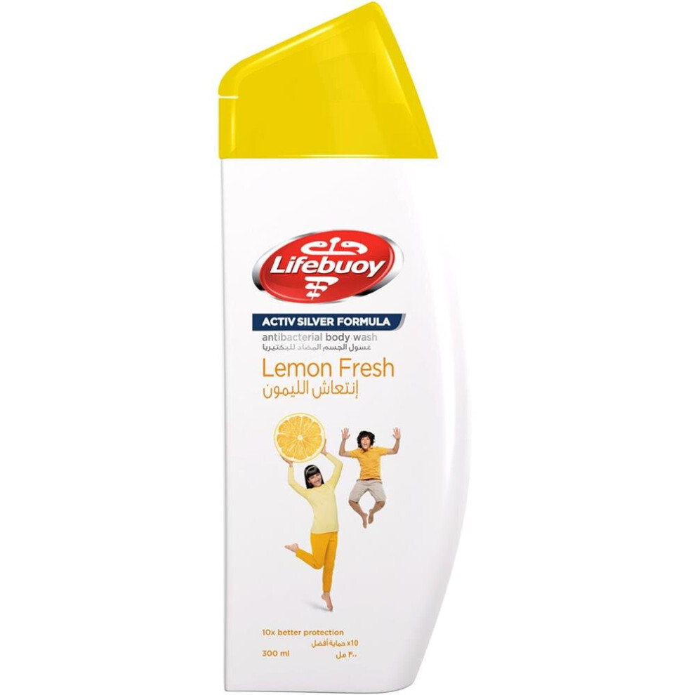 Lifebuoy Bodywash Lemon Fresh | Antibacterial Shower Gel for Germ Protection & Fresh Skin - 300ml