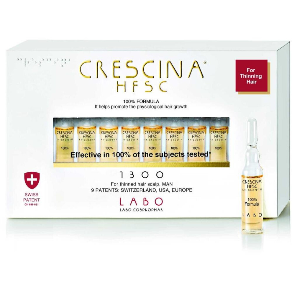 Crescina Hfsc 100% Complete Treatment 1300 Man Vials 10's