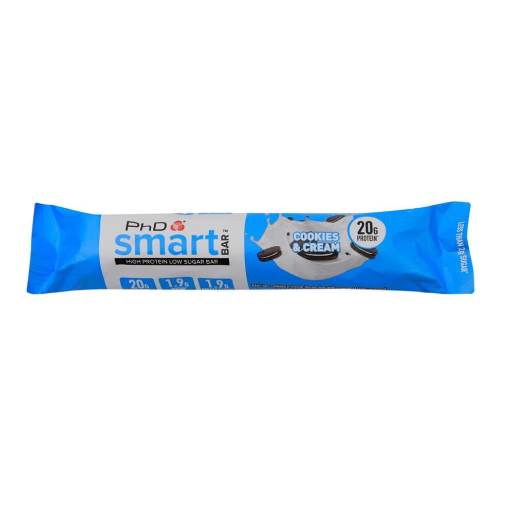 Cream Phd Smart Bar Cookies & 64G | High Protein Low Carb Snack Bar Cookies & Flavor