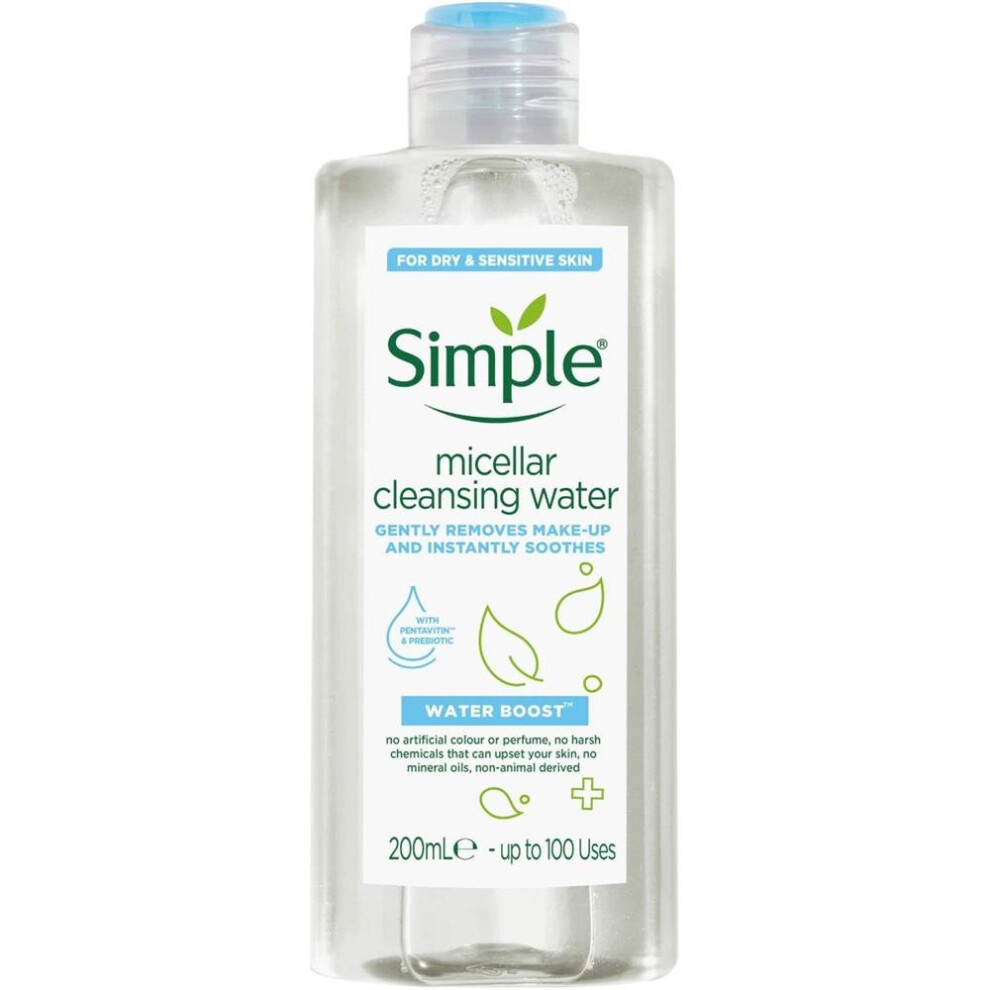 Simple Water Boost Micellar Water Gentle Face Cleanser - 200Ml
