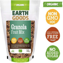 Earth Goods Organic Gluten-Free Fruit Granola Mix Non-Gmo Gluten-Free No Added Sugar 340G