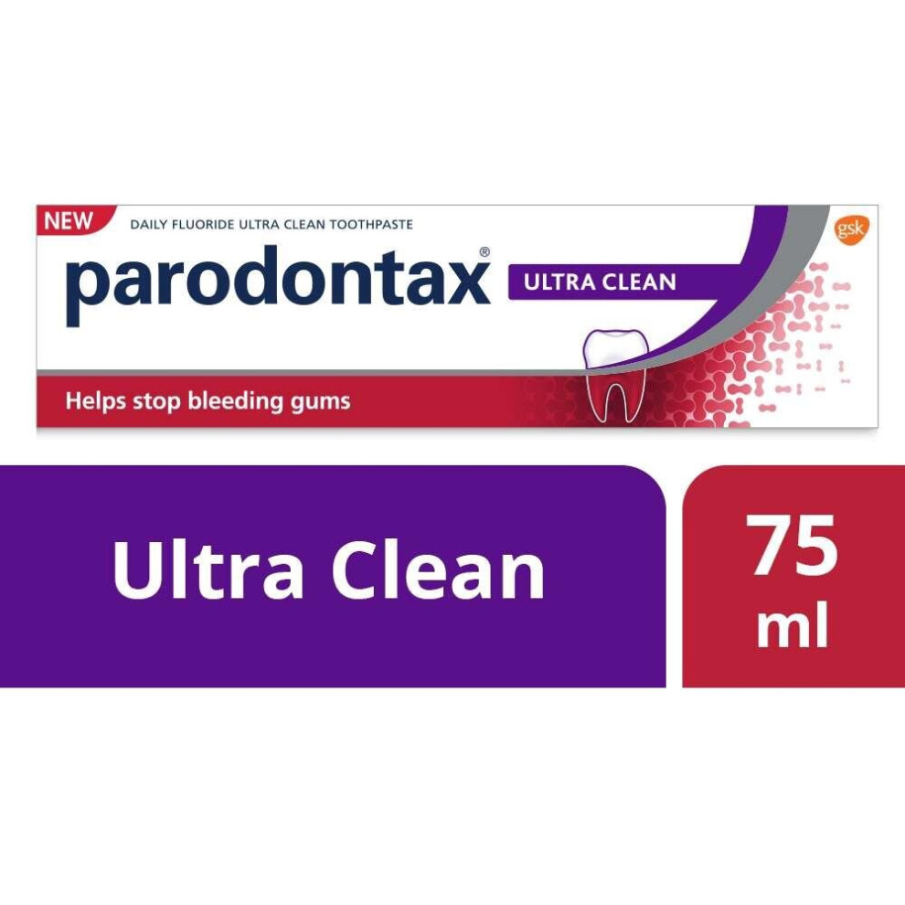 Parodontax Ultra Clean Toothpaste | Gum Bleeding Protection Care - 75ml