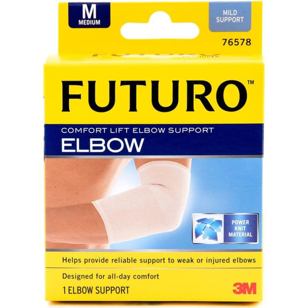 3M Futuro Comfort Lift Elbow Support Medium Size Provides Reliable Compression and Stability for Pain Relief and All Day Joint Comfort