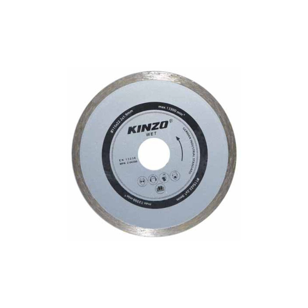 (115mm Wet Ceramics, 2) Kinzo Diamond Cutting Disc Metal Blade Stone Tiles