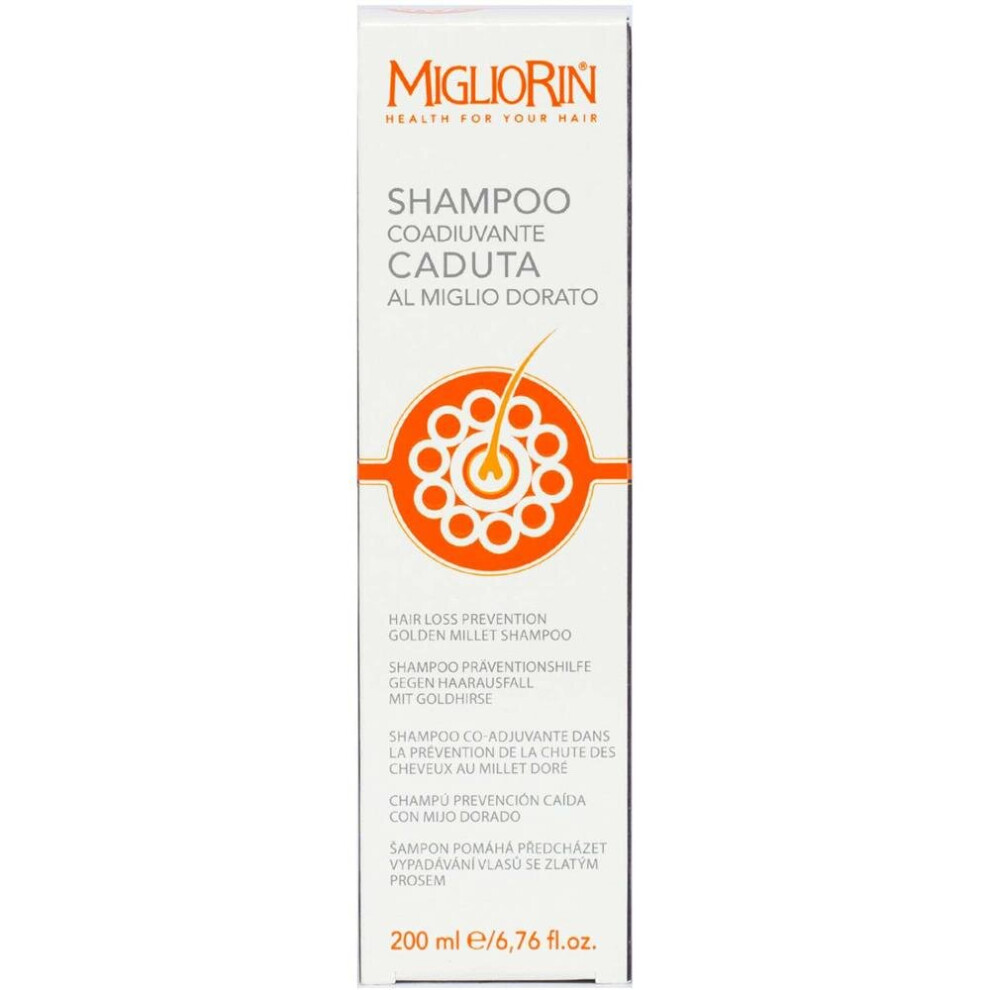 Golden Migliorin Hair Loss Shampoo 200Ml |Strengthening Shampoo For Thinning Hair |Reduces Hair Loss |Stimulates Hair Growth |Nourishing&Revitalizing Formula