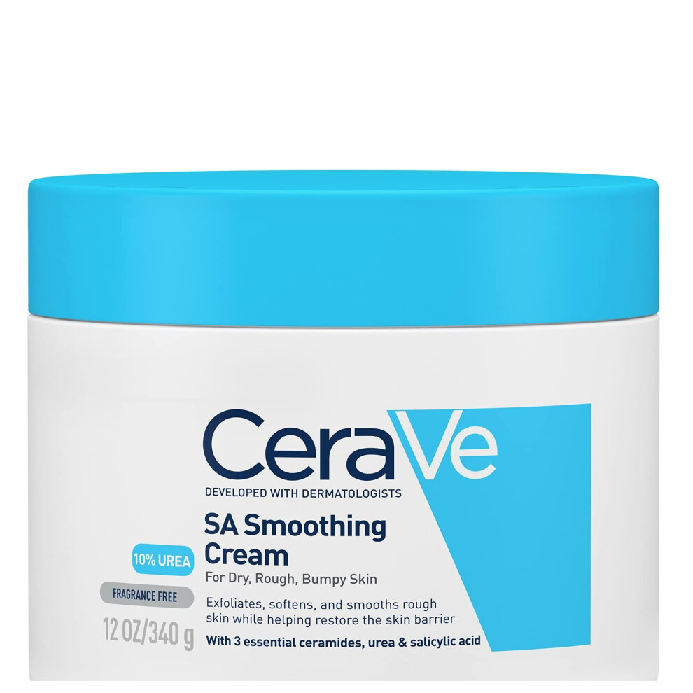 CeraVe SA Smoothing Cream 340g/12oz | Body Moisturiser for Smoother Skin in Just 3 Days Single
