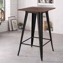 Tall Bar Table Wood Top Metal High Bar Cafe Bistro Industrial Tolix Table 105CM