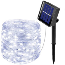 Luminaires solaires Ooklee pour l'extérieur et le jardin, 8 modes, fil de cuivre, étanches, blanc