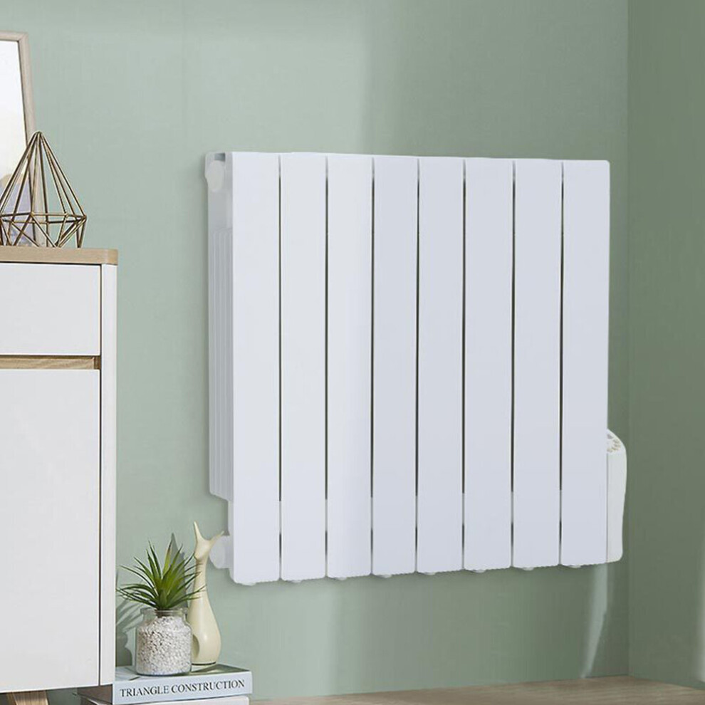 Electric Oil Filled Radiator LCD Timer Wall Mounted Heater 1200W