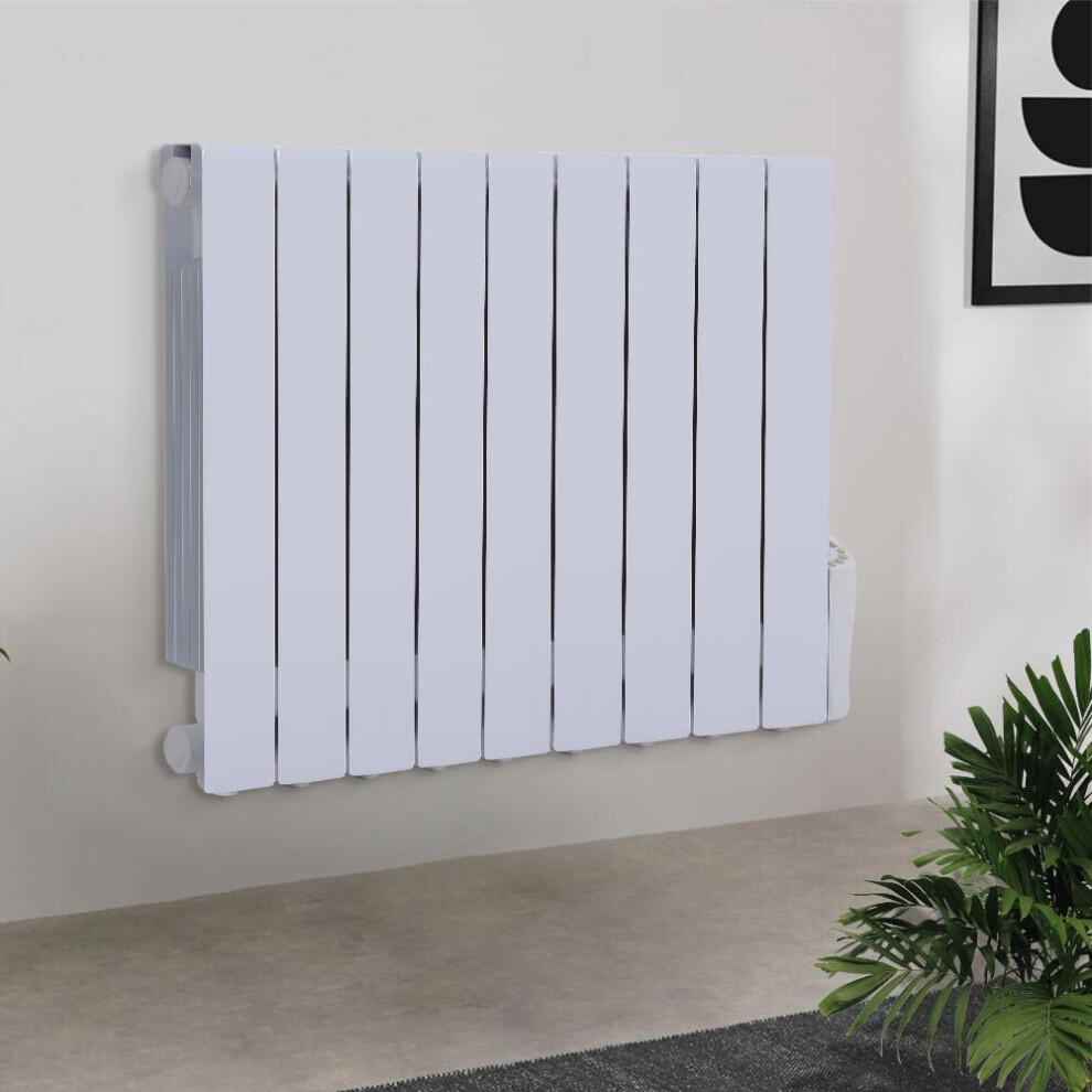 Oil Filled Electric Radiator Heater Thermostatic 1500W Wall Mounted