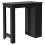 Living And Home Black Modern Chipboard Bar Table with 3 Storage Shelves for Kitchen Dinning Room 5