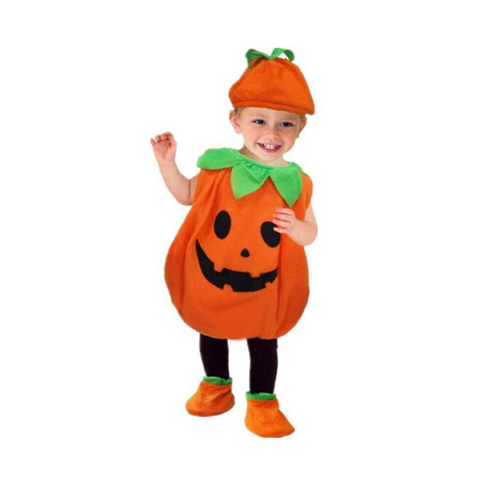 (2-3 Years) Halloween Pumpkin Cosplay Party Outfit Set Costume Kids Baby Toddler Fancy Dress