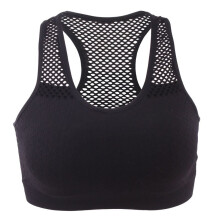 (Black, S) Women's Sports Bra Wireless Fitness Padded Vest