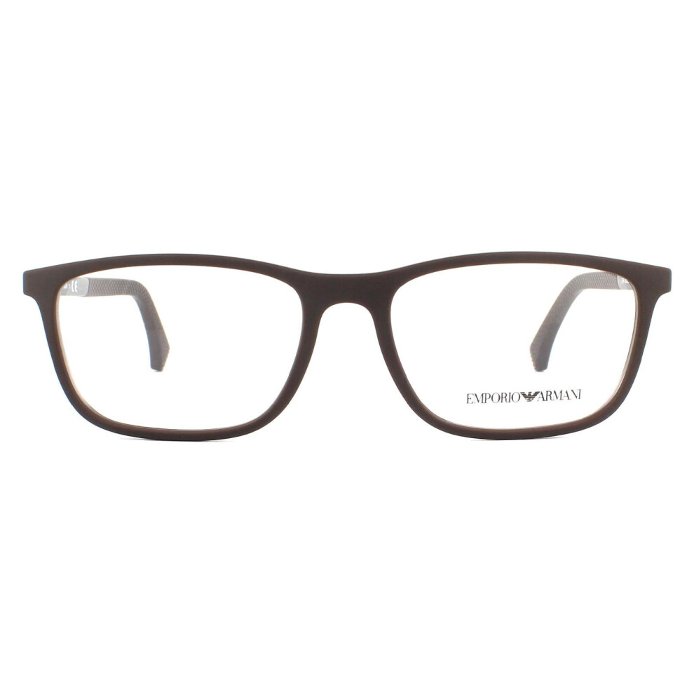 Emporio Armani Glasses Frames EA3069 5196 Rubber Brown Men