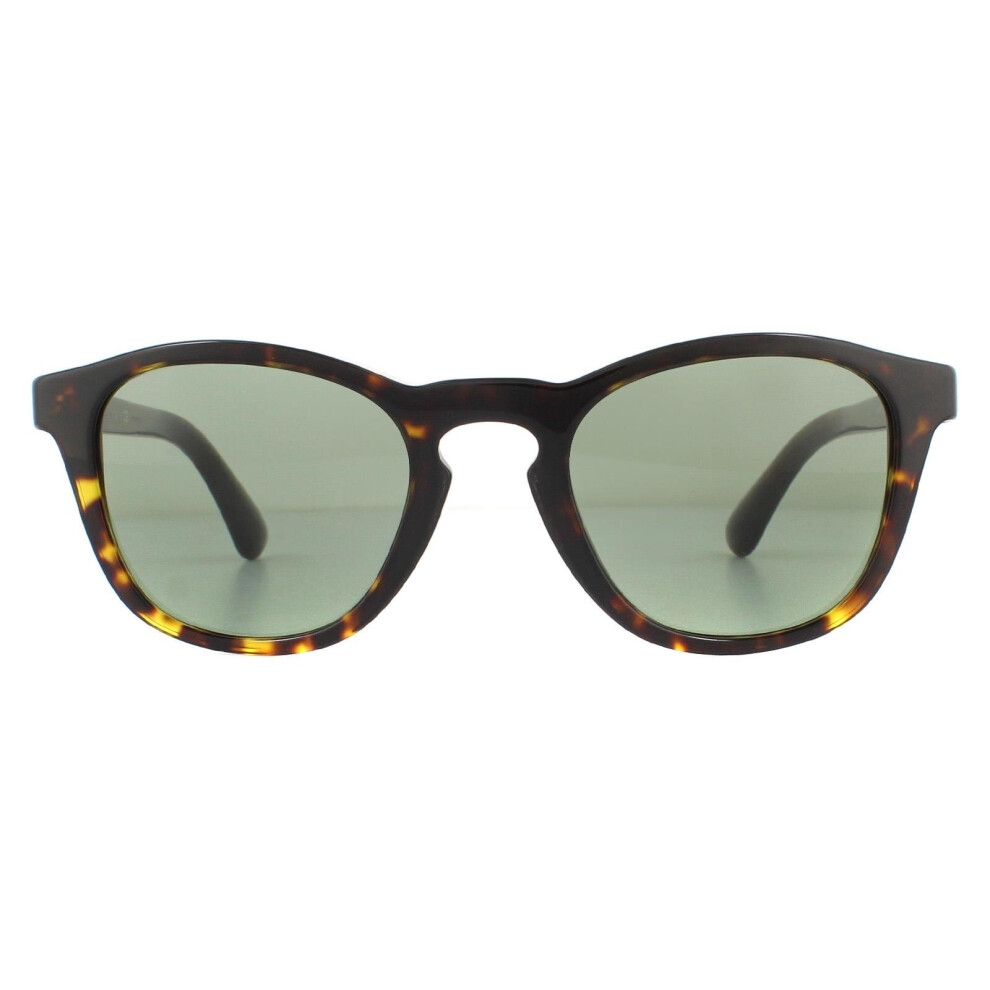 Round Havana Green Sunglasses