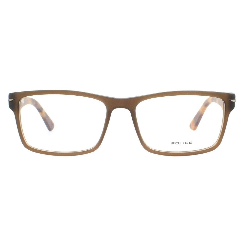 Police Glasses Frames Blackbird 3 Vpl391 6W8m Matte Transparent Havana Men