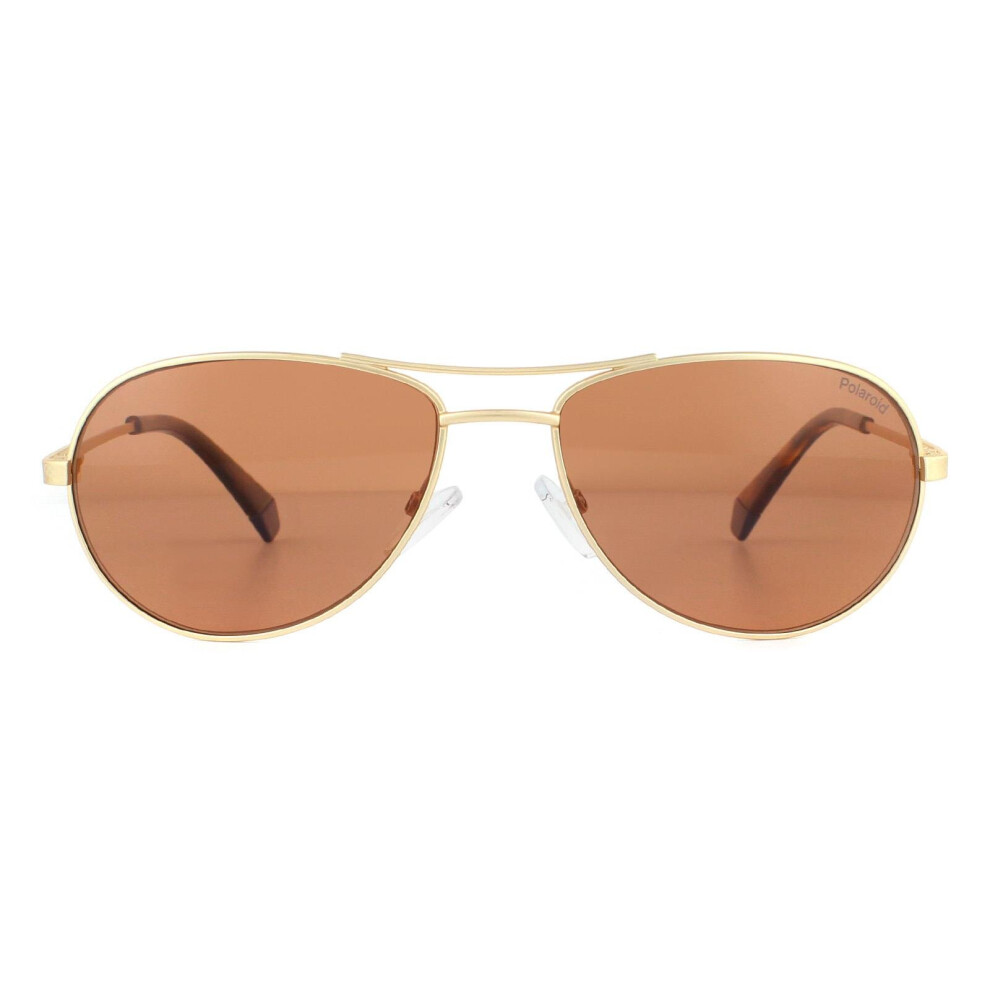 Polaroid Sunglasses PLD 2100/S/X AOZ HE Matte Gold Copper Polarized