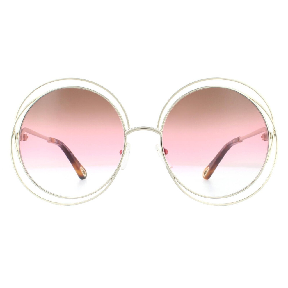 Chloe Sunglasses Carlina CE114SD 813 Gold Havana Brown Pink Gradient