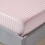 Homescapes (Single, Dusky Pink Violet) Egyptian Cotton Flat Sheet Single 330 Thread Count Satin Stripe 2