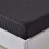 Homescapes (Double, Black) Egyptian Cotton Flat Sheet Single 330 Thread Count Satin Stripe 2