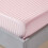 Homescapes (Single, Pink) Egyptian Cotton Flat Sheet Single 330 Thread Count Satin Stripe 2