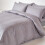 Homescapes (Single, Grey) Egyptian Cotton Flat Sheet Single 330 Thread Count Satin Stripe 3