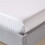 Homescapes (Double, White) Egyptian Cotton Flat Sheet Single 330 Thread Count Satin Stripe 2