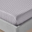 Homescapes (King, Grey) Egyptian Cotton Flat Sheet Single 330 Thread Count Satin Stripe 2